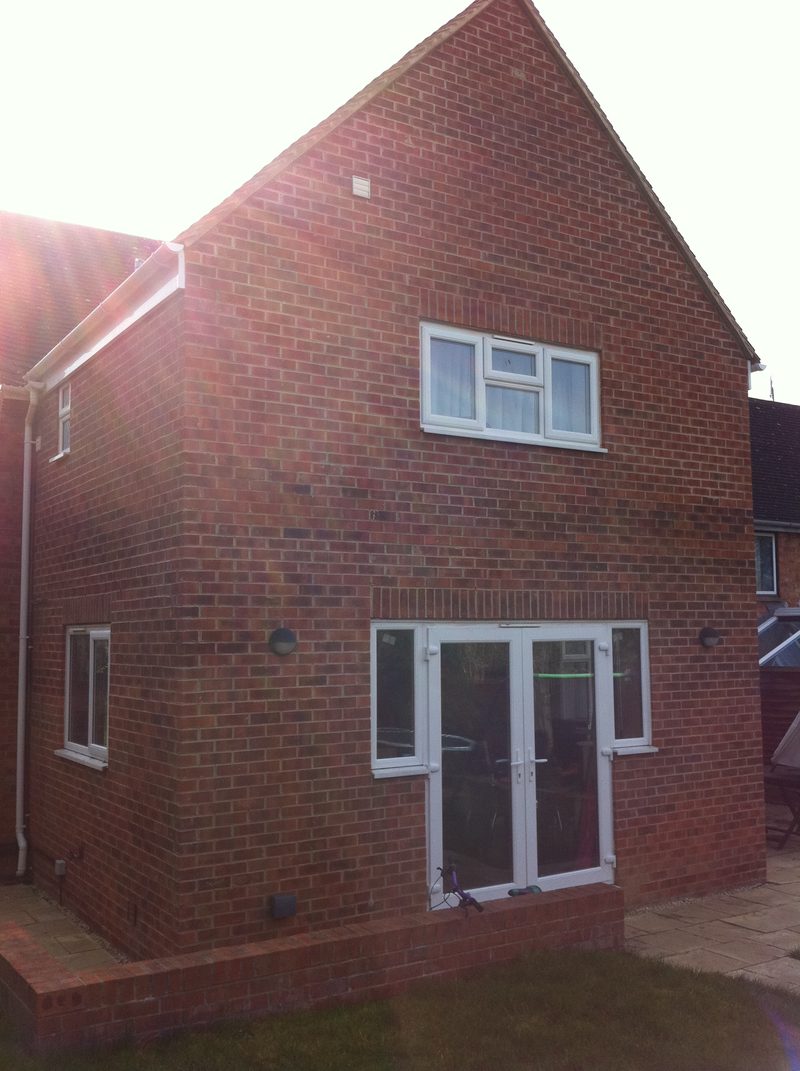 Finished two-storey gable rear extension