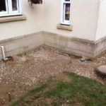 Hard landscaping and conservatory wall, Cheltenham