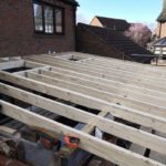 Roof and patio lay in Hartpury